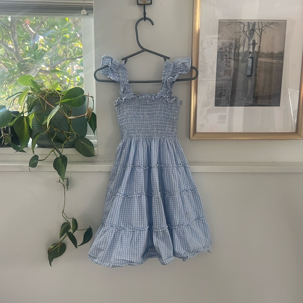 Hill House Tiny Ellie Nap Dress (size 5/6 years old) powder blue gingham